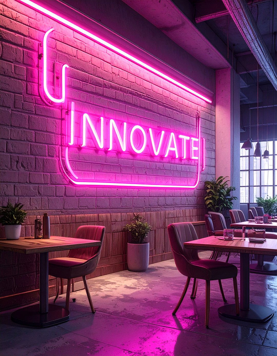 Playful Neon Signage Lighting - 30 office lighting ideas