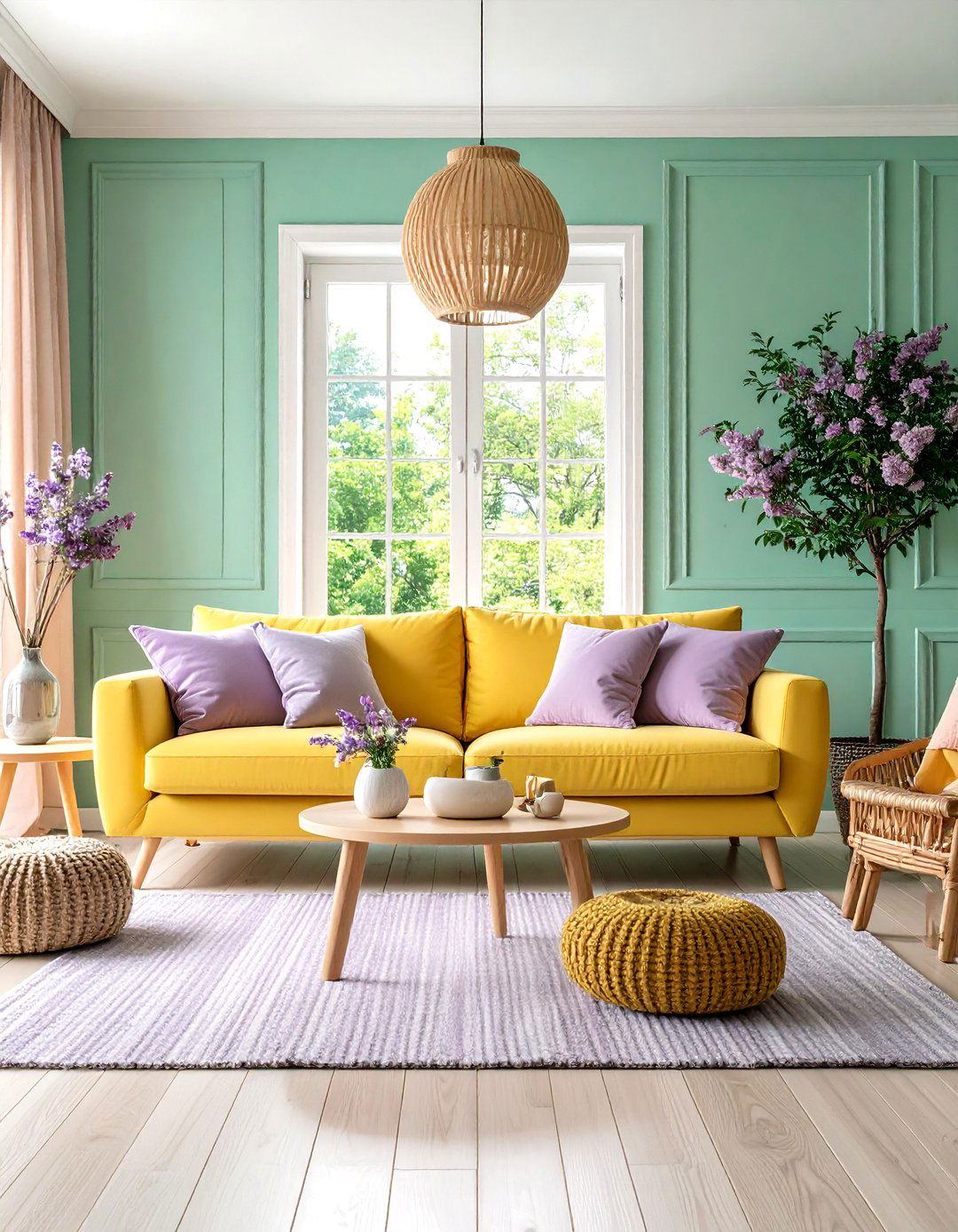 Playful Pastel Living Room - 30 living room painting ideas