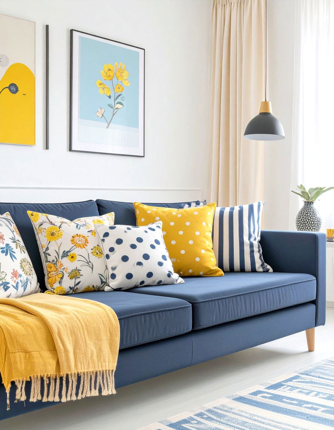 Playful Pattern Mix Living Room - 30 cute living room ideas