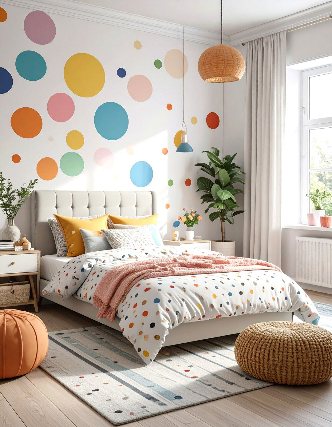 Playful Polka Dot Toddler Girl Bedroom - 30 toddler girl bedroom ideas