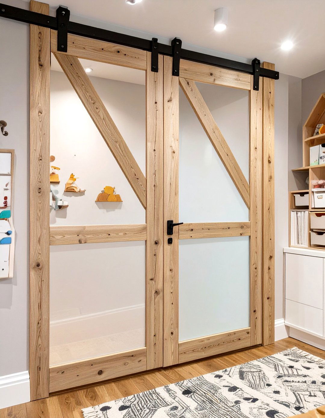 Plexiglass Panel Barn Door - 30 barn door closet ideas