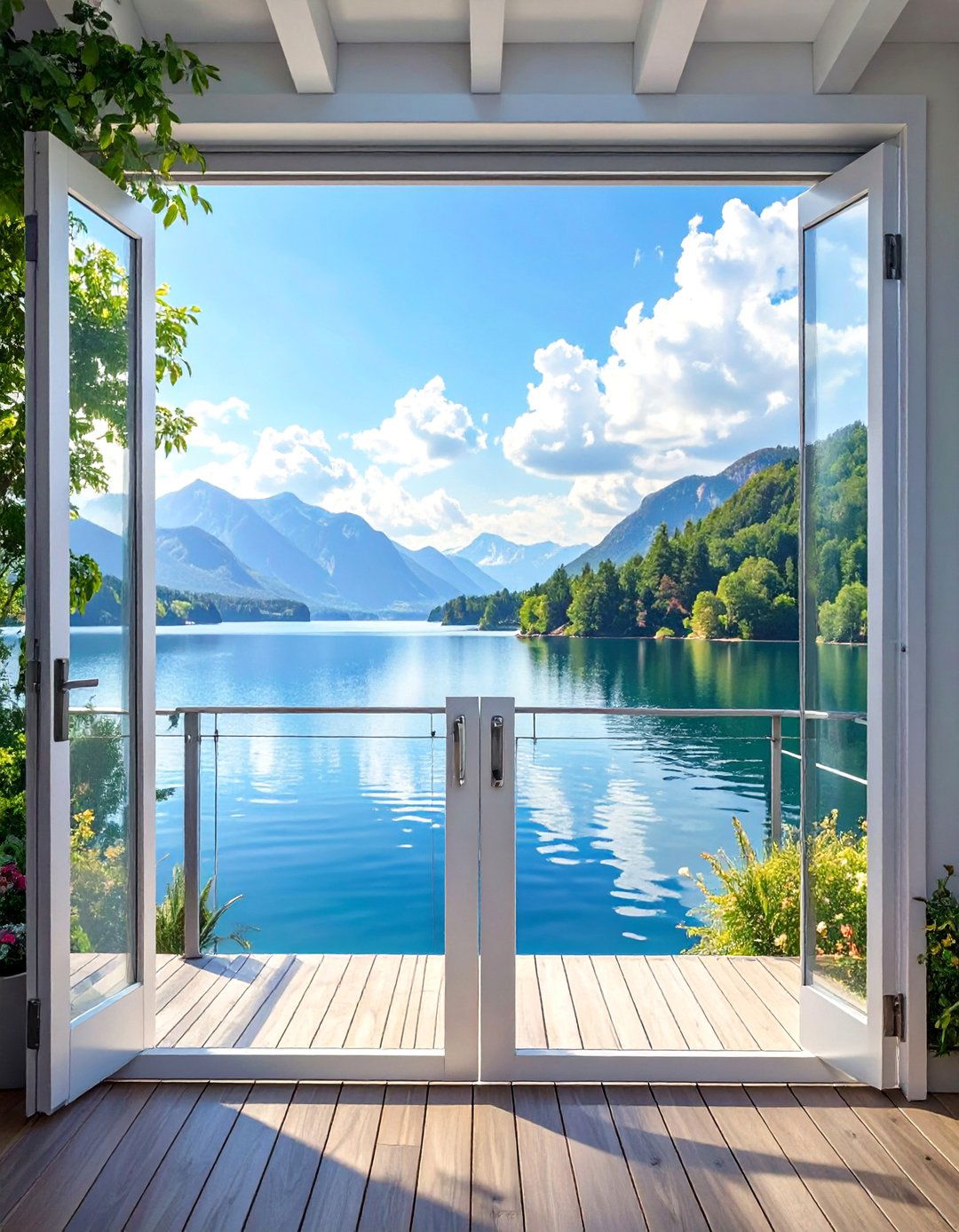 Plexiglass Panel Deck Gate - 30 deck gate ideas