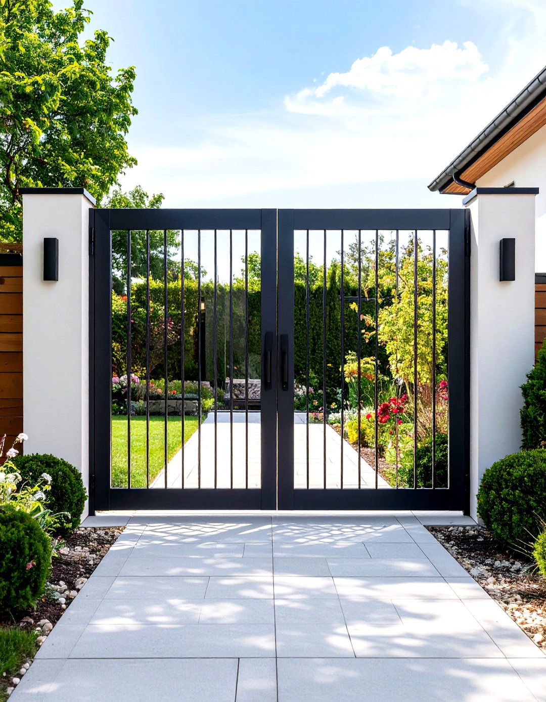 Plexiglass Panel Garden Gate - 30 diy garden gate ideas