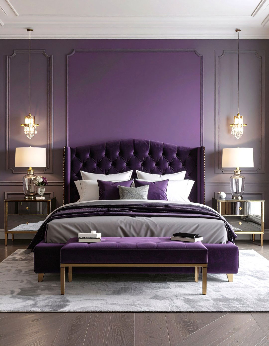 Plum Purple Accent Bedroom - 30 2025 paint color trends