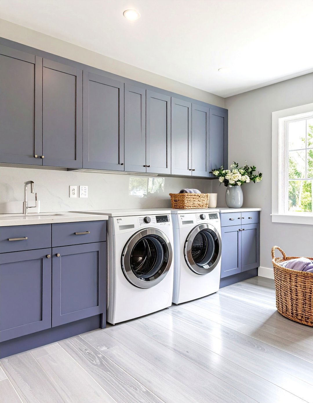 Plum and Gray Laundry Room - 30 laundry room color ideas