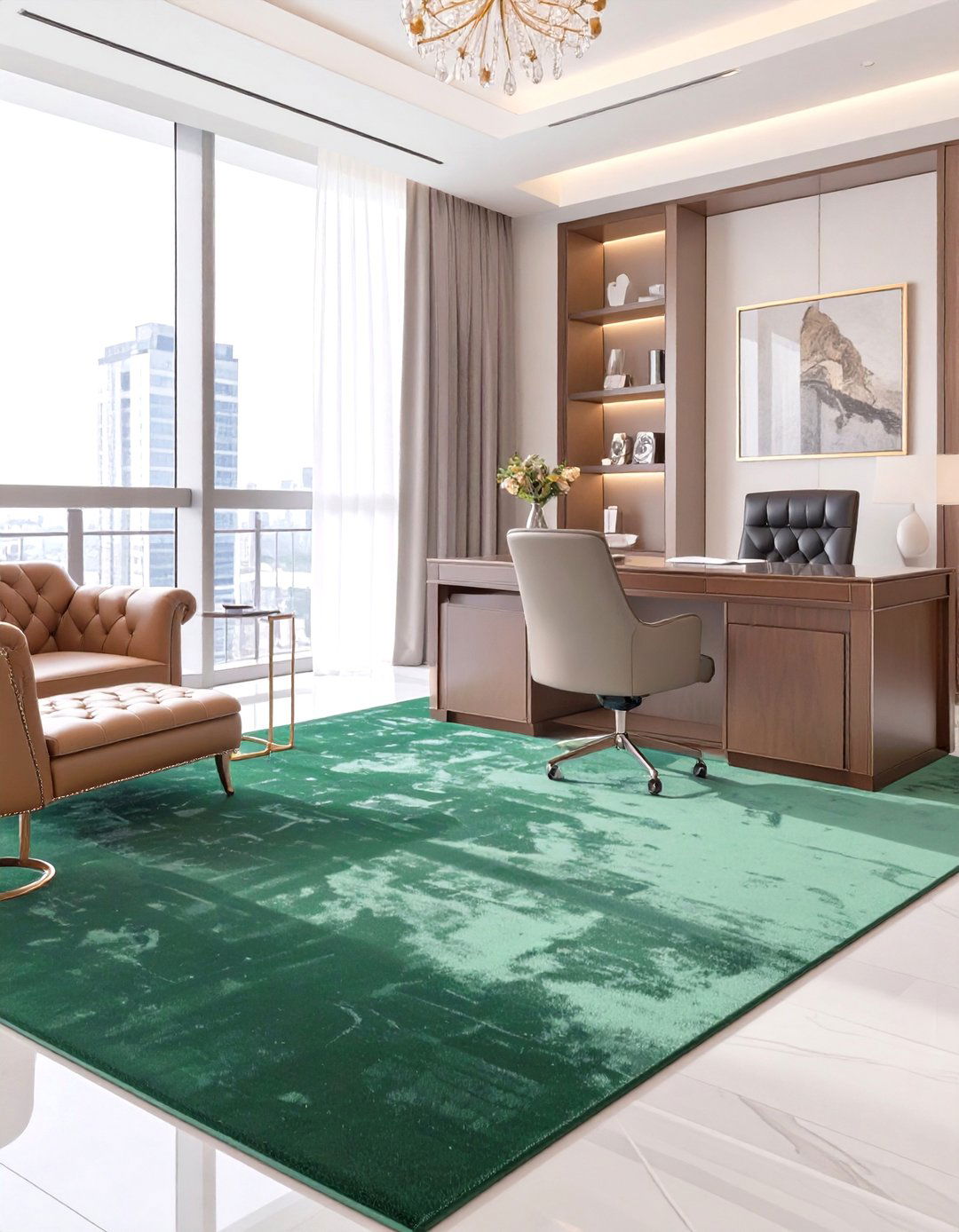 Plush Velvet Office Rug - 30 office rug ideas