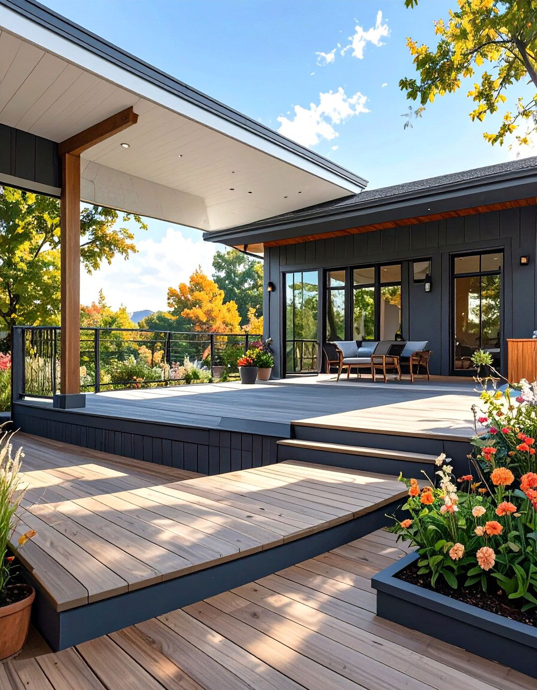 Plywood and Batten Skirting - 30 deck skirting ideas