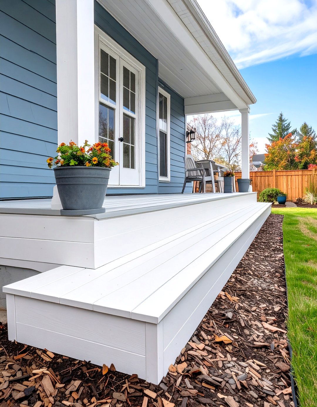 Plywood with Board and Batten - 30 inexpensive deck skirting ideas
