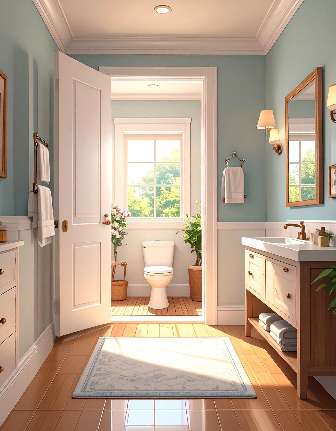 Pocket Door Entry Layout - 30 small bathroom layout ideas