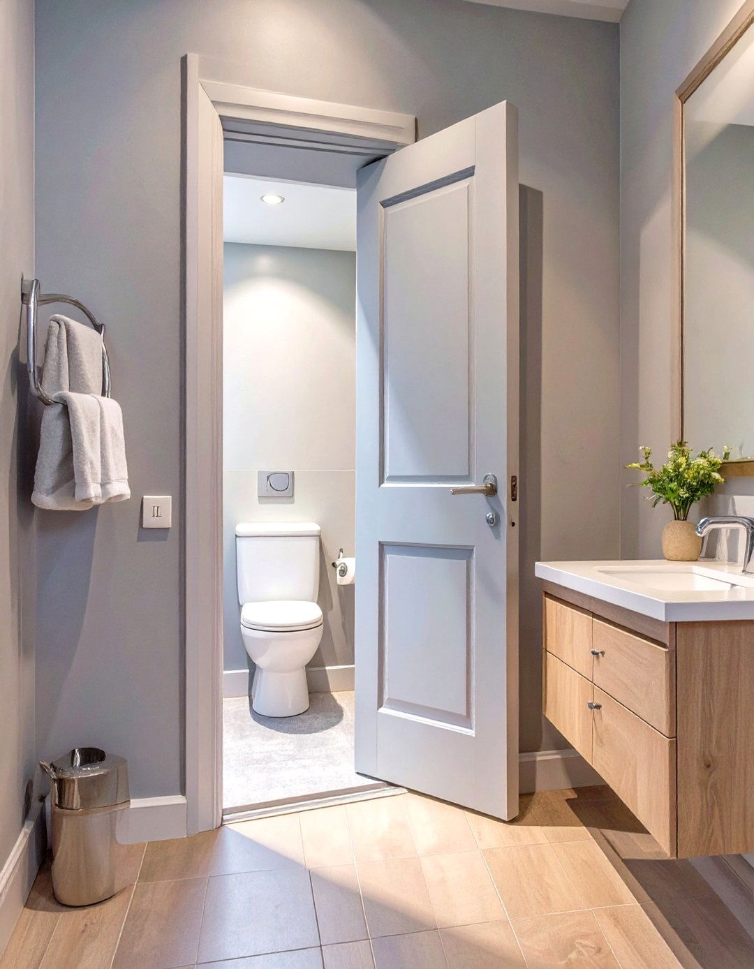 Pocket Door for a Water Closet - 30 water closet ideas