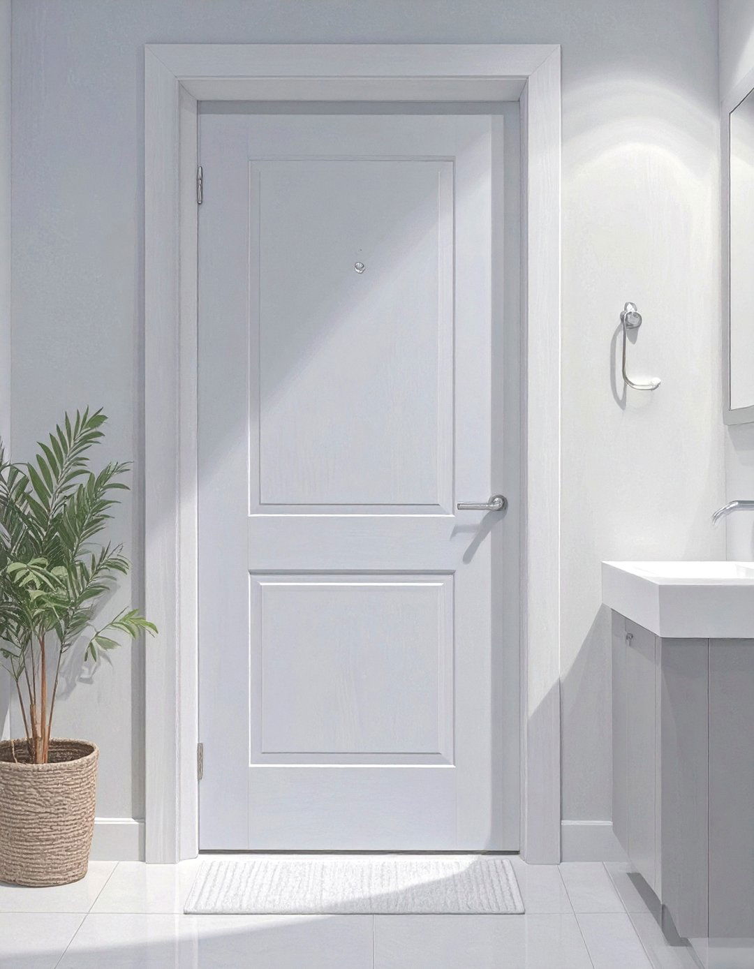 Pocket Door to Reclaim Wall Space - 30 very small small half bathroom ideas