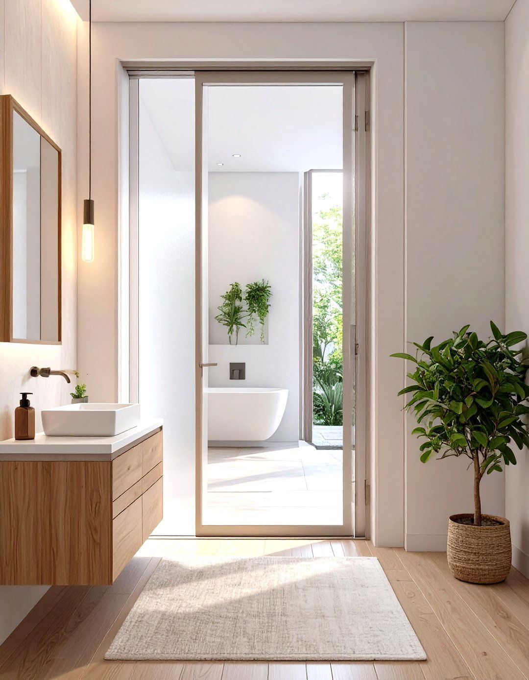 Pocket Door to Reclaim Wall Space - 30 small half bathroom ideas