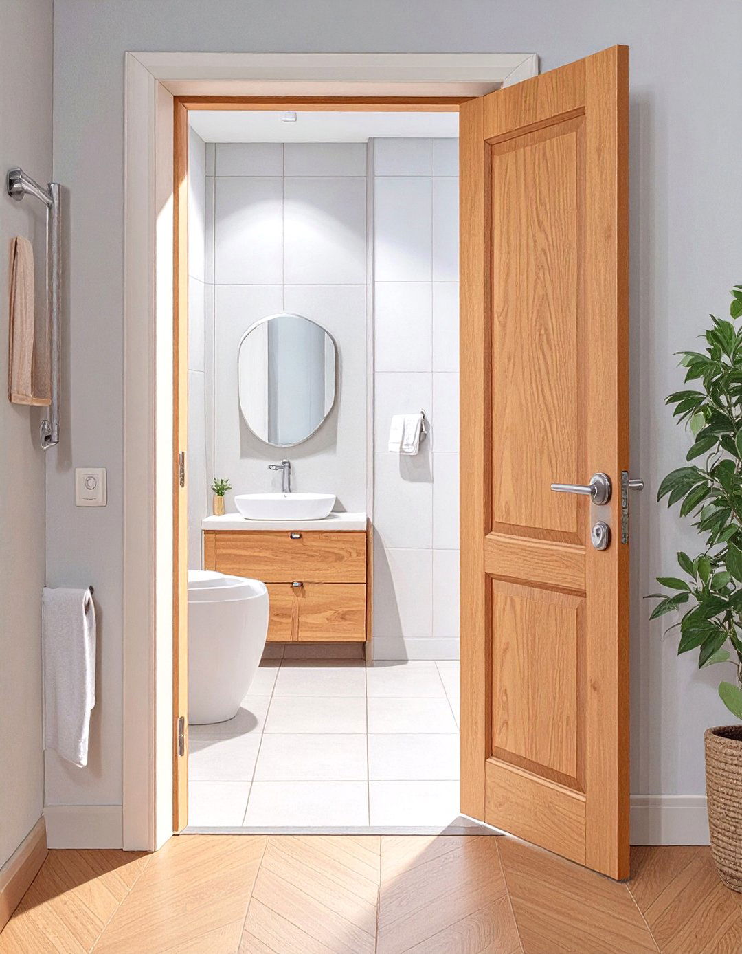 Pocket Doors for Bathrooms - 30 tiny bathroom ideas