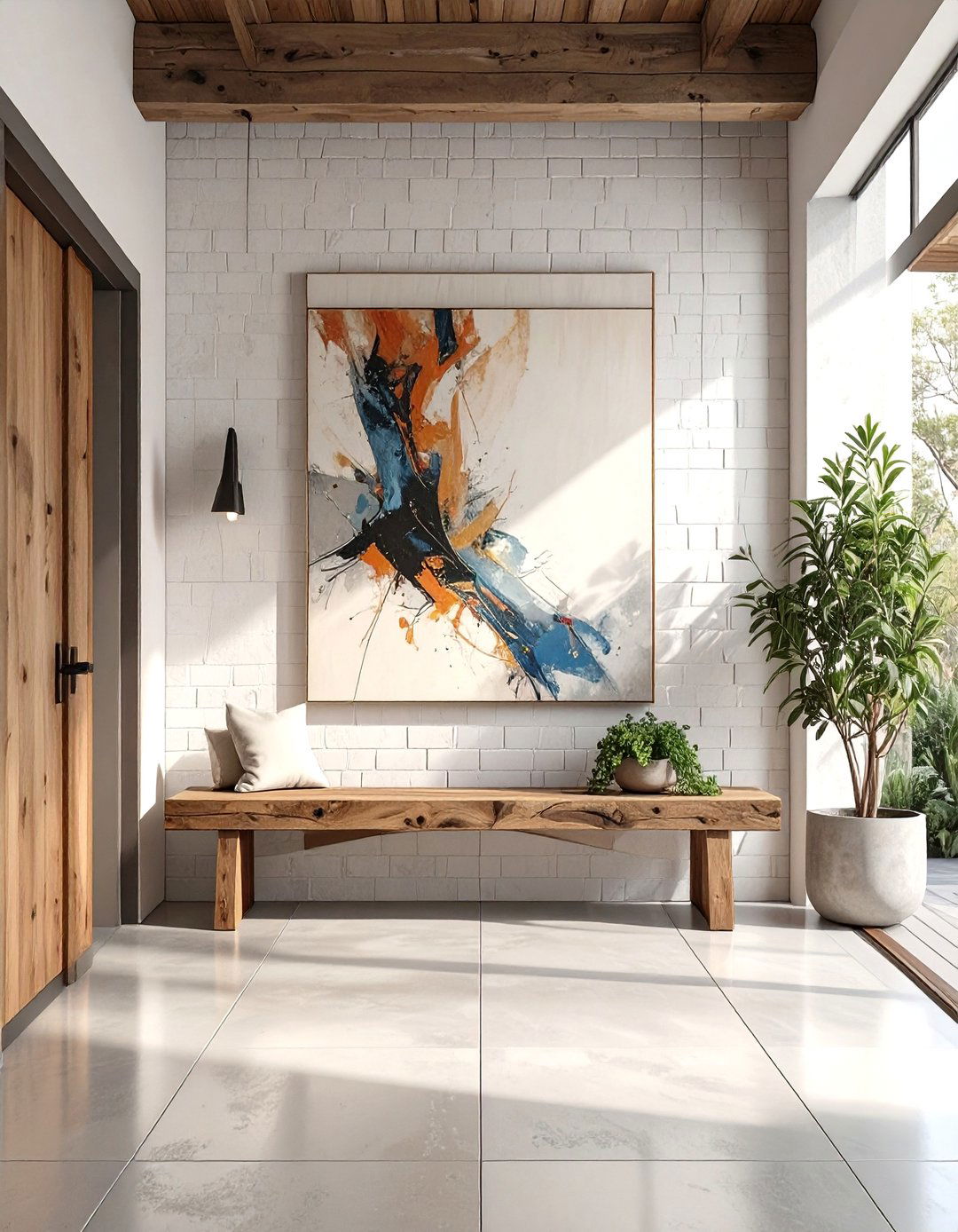 Polished Concrete Flooring Tile - 30 modern entryway tile ideas