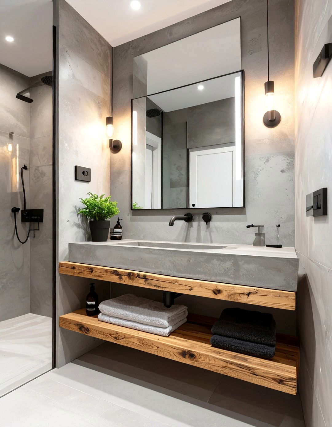 Polished Concrete Half Bathroom - 30 half bathroom remodel ideas