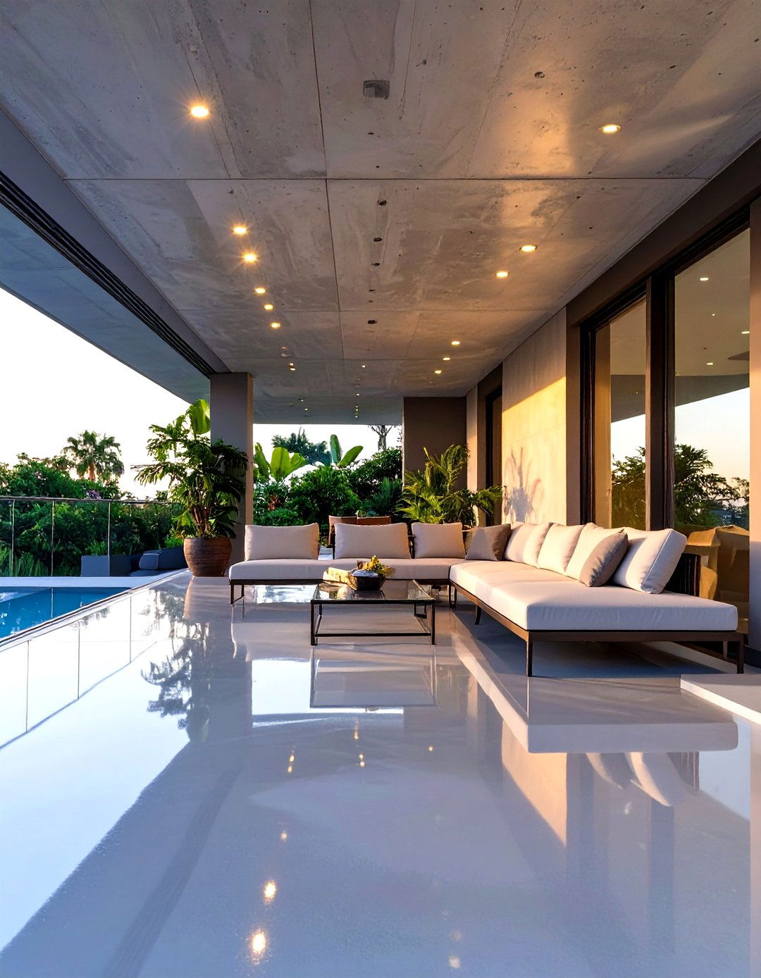Polished Concrete Porch with a Sleek Finish - 30 concrete porch ideas