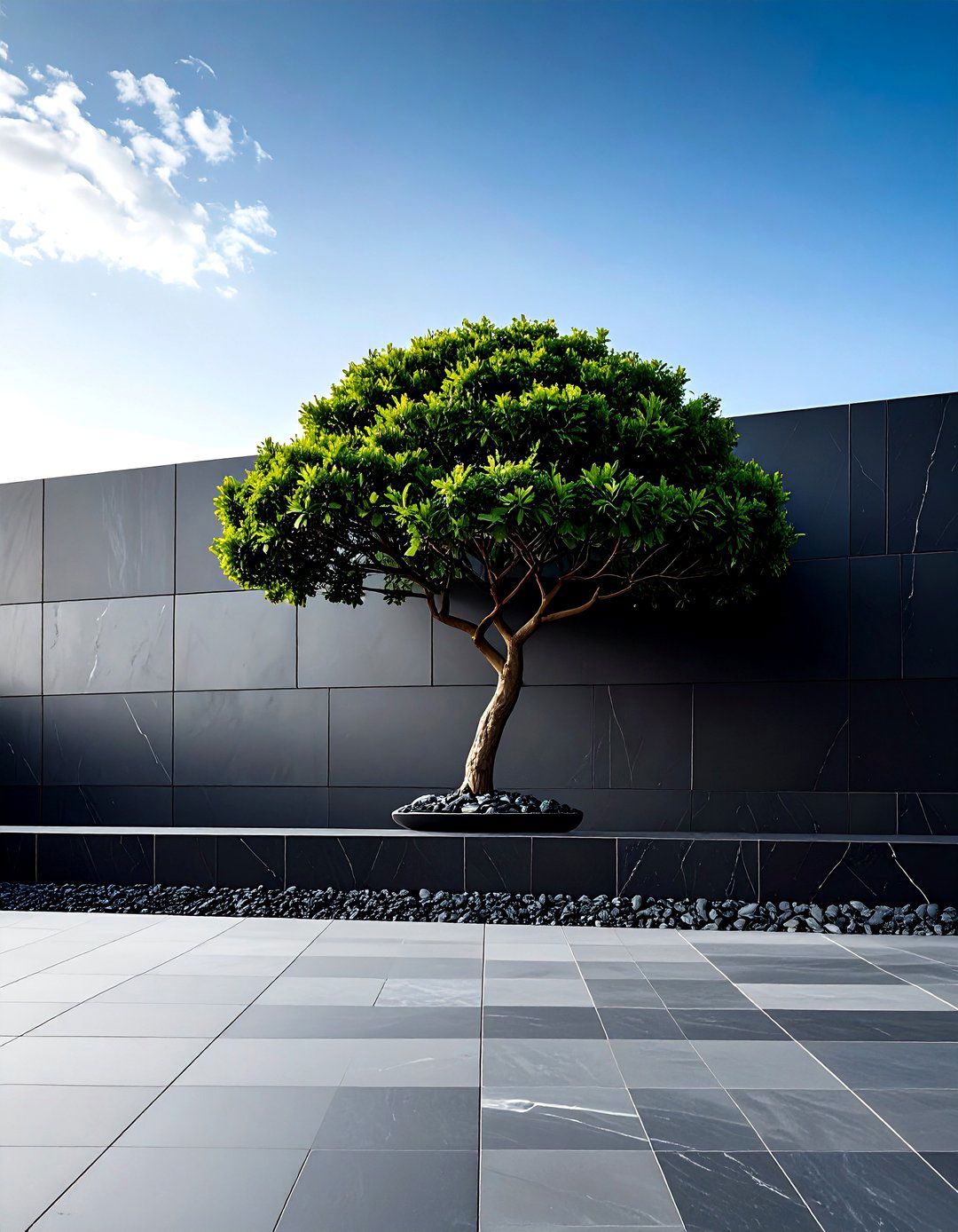 Polished Granite Retaining Wall - 30 front yard retaining wall ideas