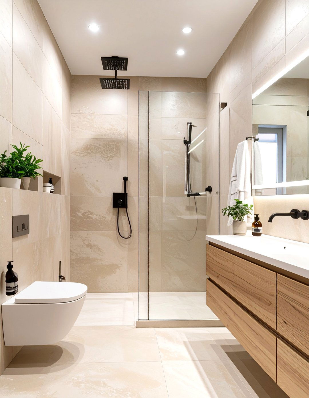 Polished Microcement Bathroom Walls - 30 bathroom wall ideas