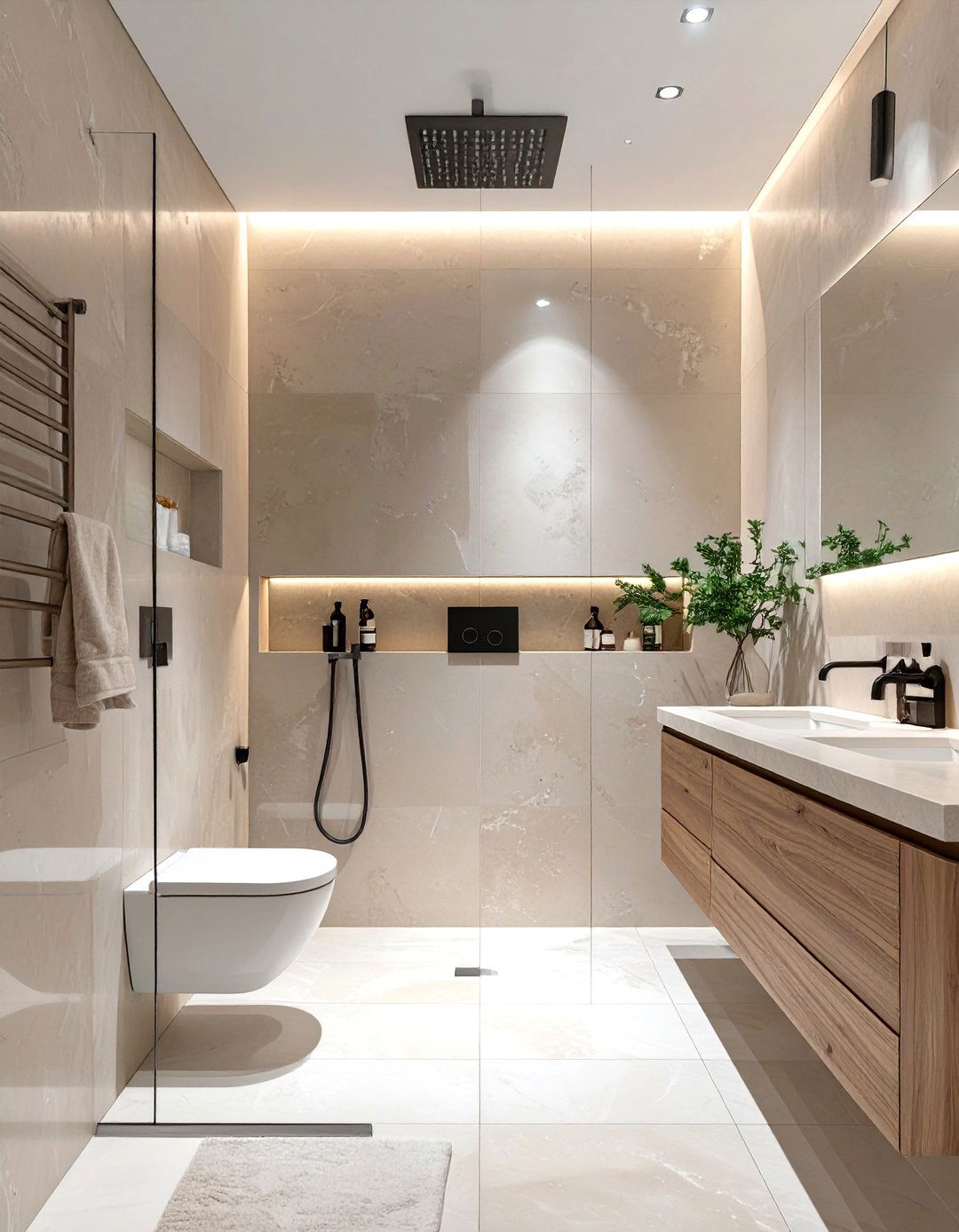 Polished Plaster Shower Surround - 30 shower surround ideas