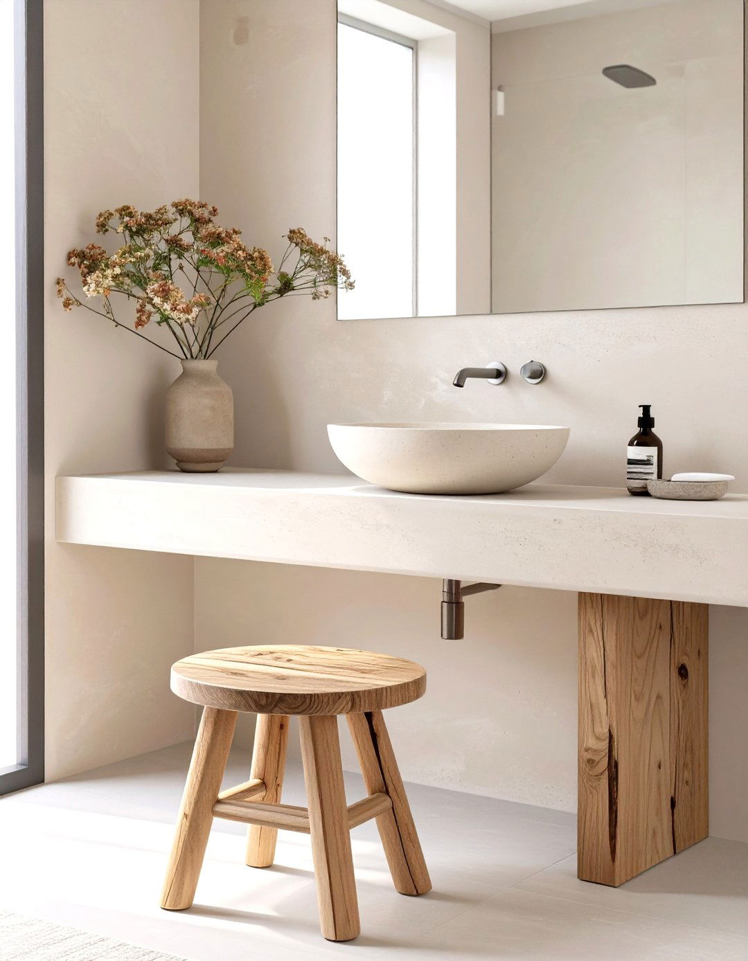 Polished Plaster Vanity Backsplash - 30 vanity backsplash ideas