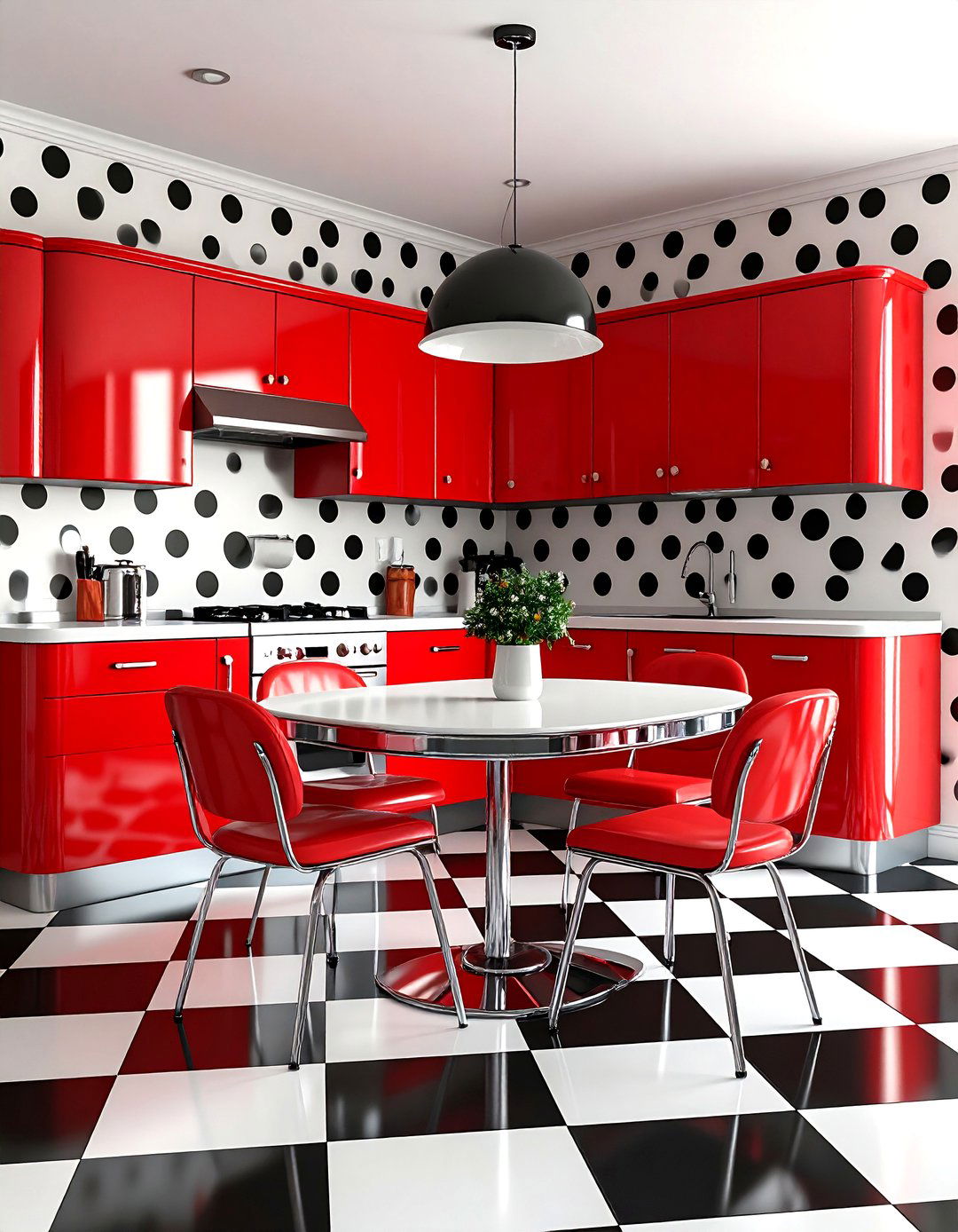 Polka Dot Kitchen Wallpaper - 30 kitchen wallpaper ideas