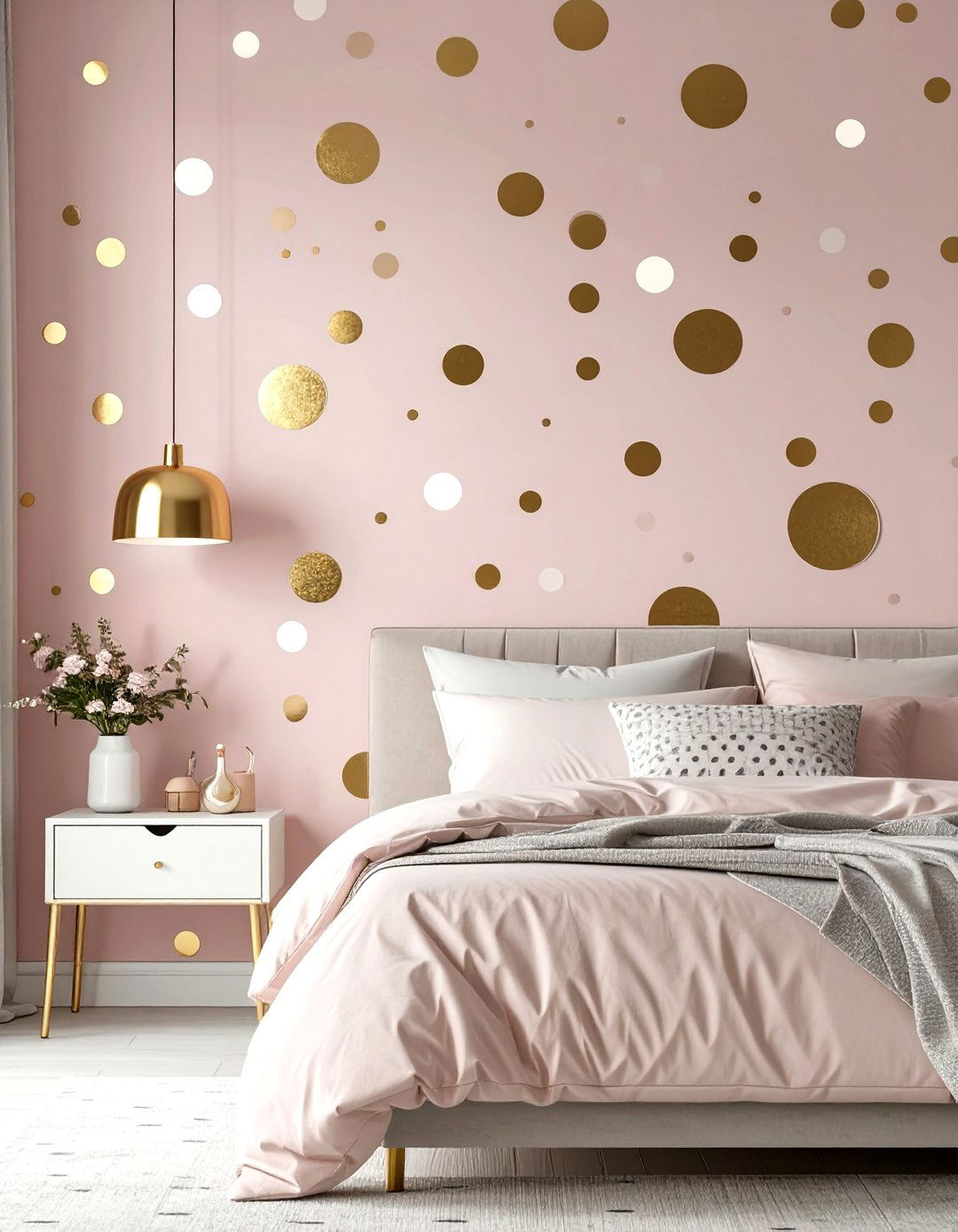 Polka Dot Wallpaper - 30 wallpaper ideas for bedroom