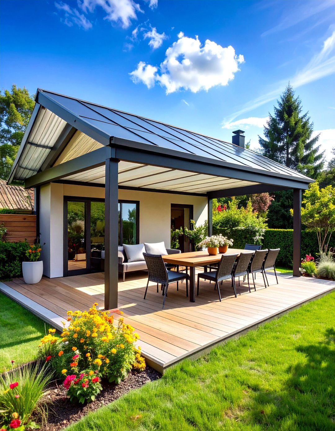 Polycarbonate Panel Patio Roof - 30 patio roof ideas