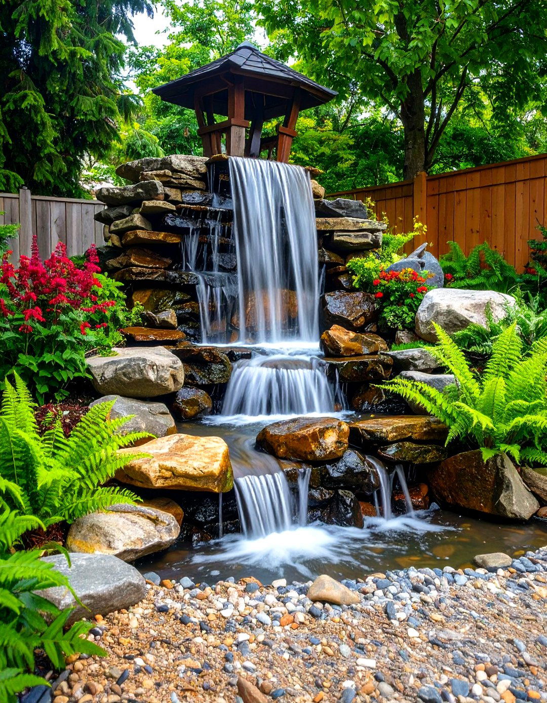Pondless Waterfall Garden Fountain - 30 garden fountain ideas