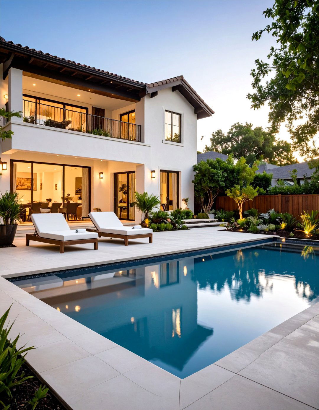 Pool Deck with Baja Shelf Integration - 30 pool deck ideas