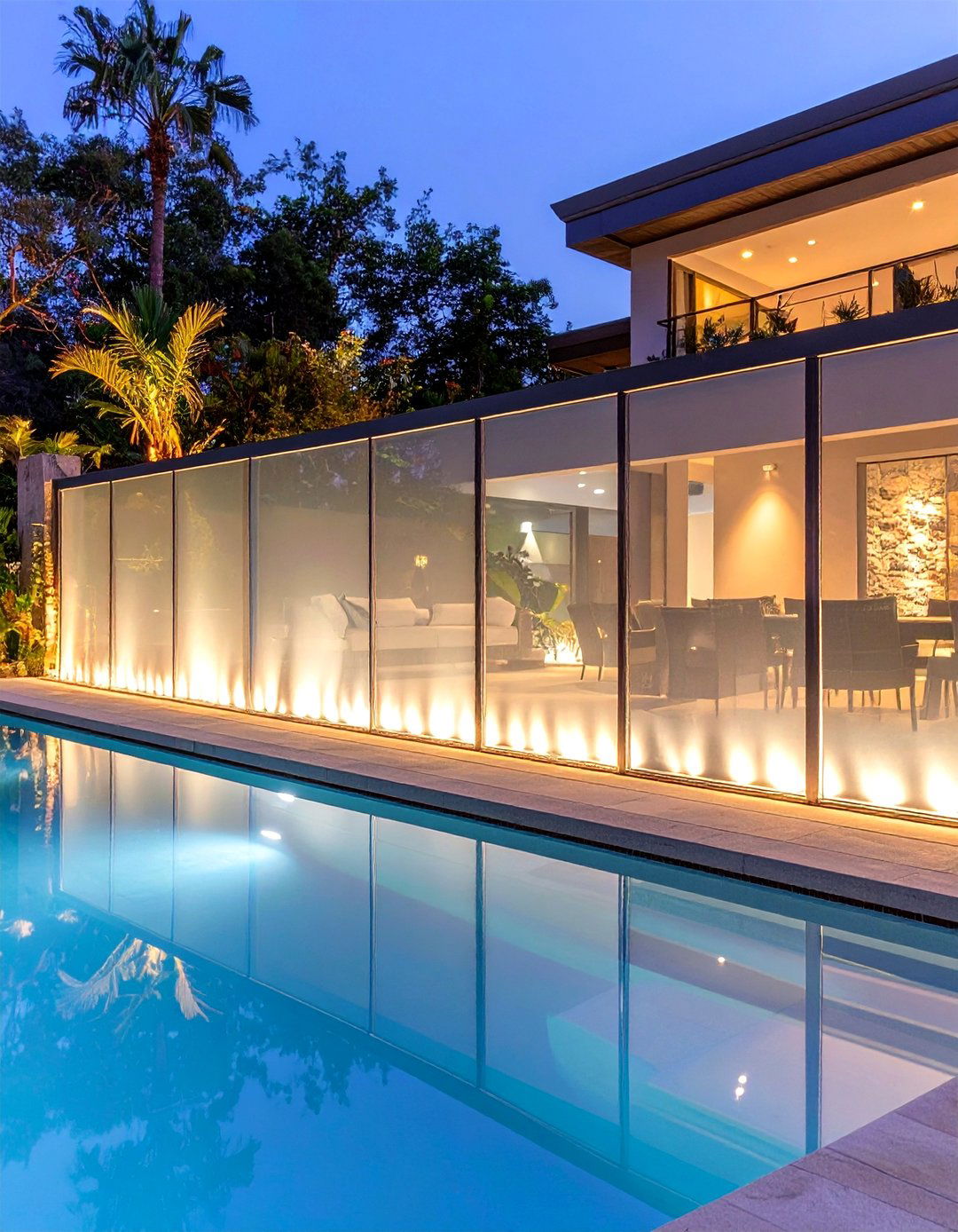 Pool Fence Lighting for Safety and Ambiance - 30 outdoor fence lighting ideas