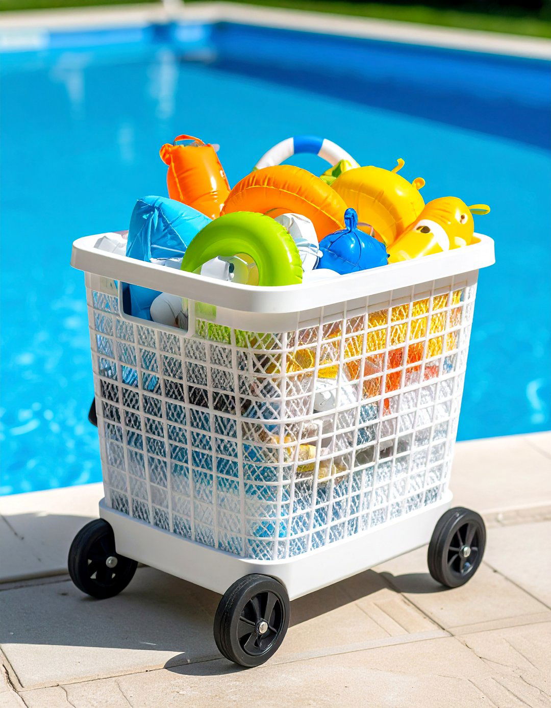 Pool Toy and Float Storage Bin - 30 outdoor storage ideas
