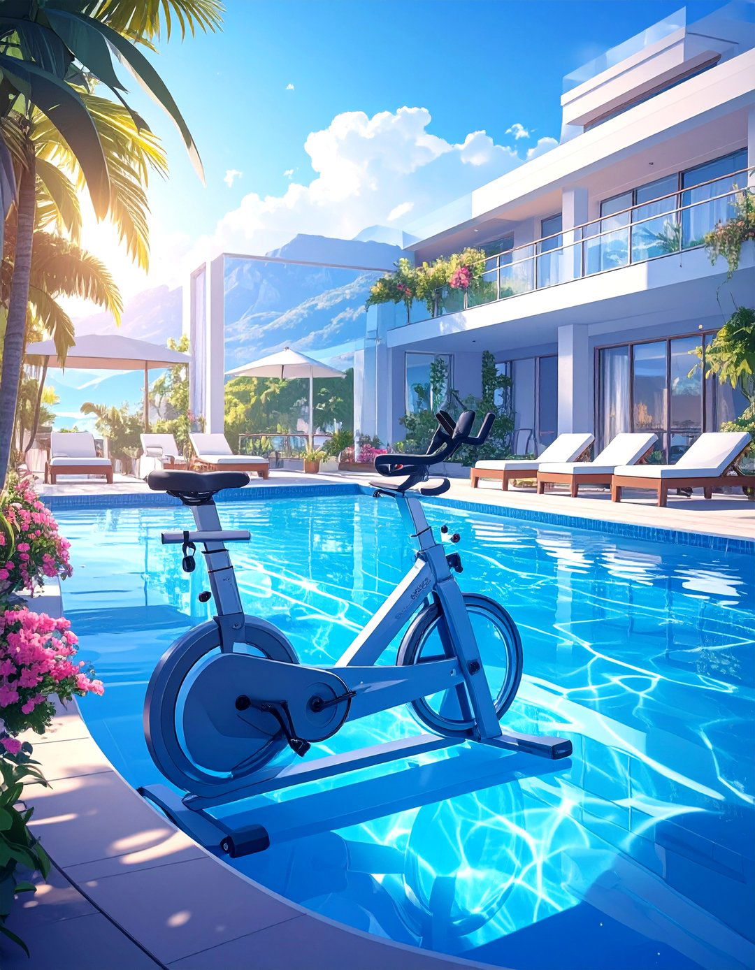 Poolside Aquatic Gym - 30 outdoor gym ideas