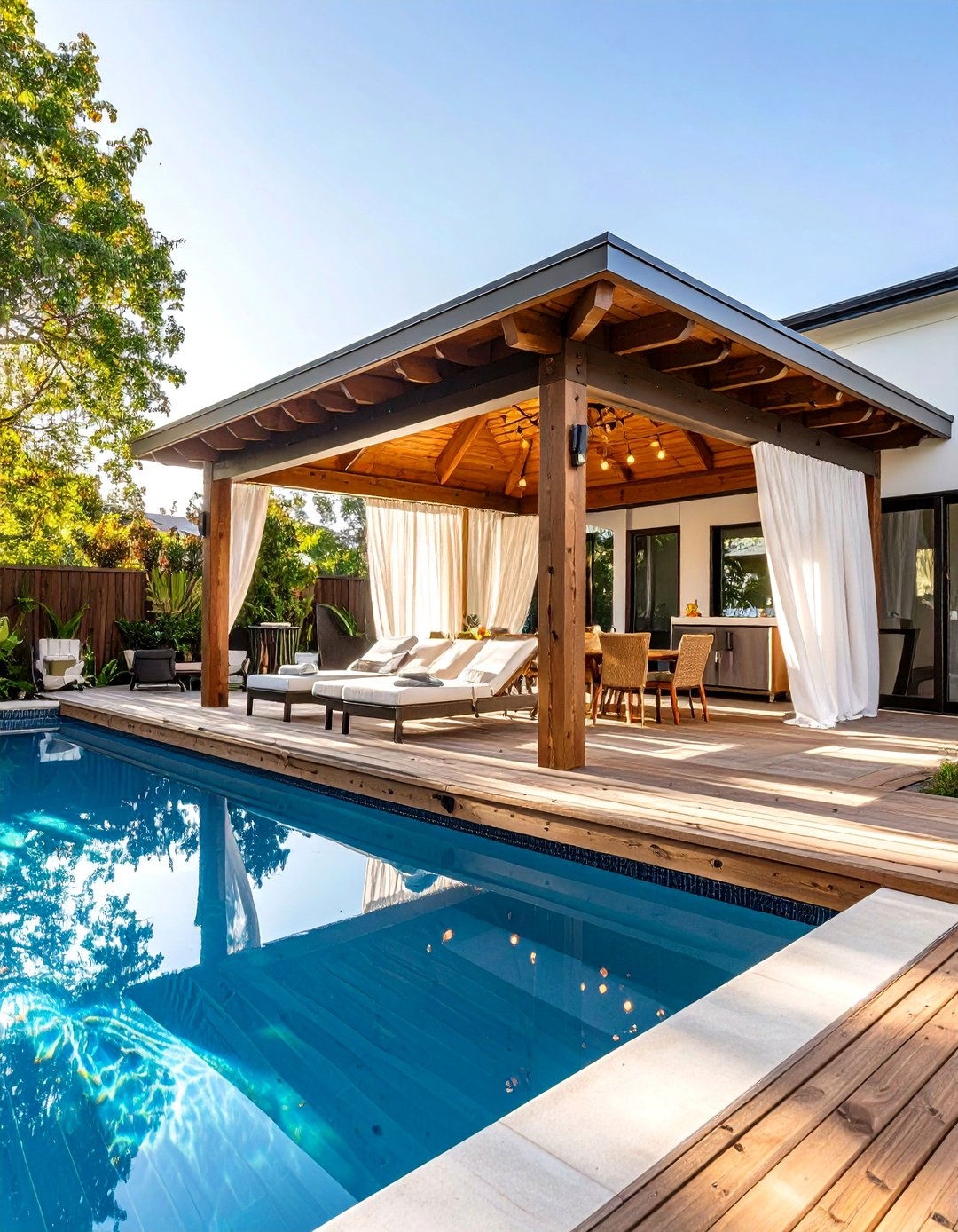Poolside Cabana Gazebo - 30 backyard gazebo ideas