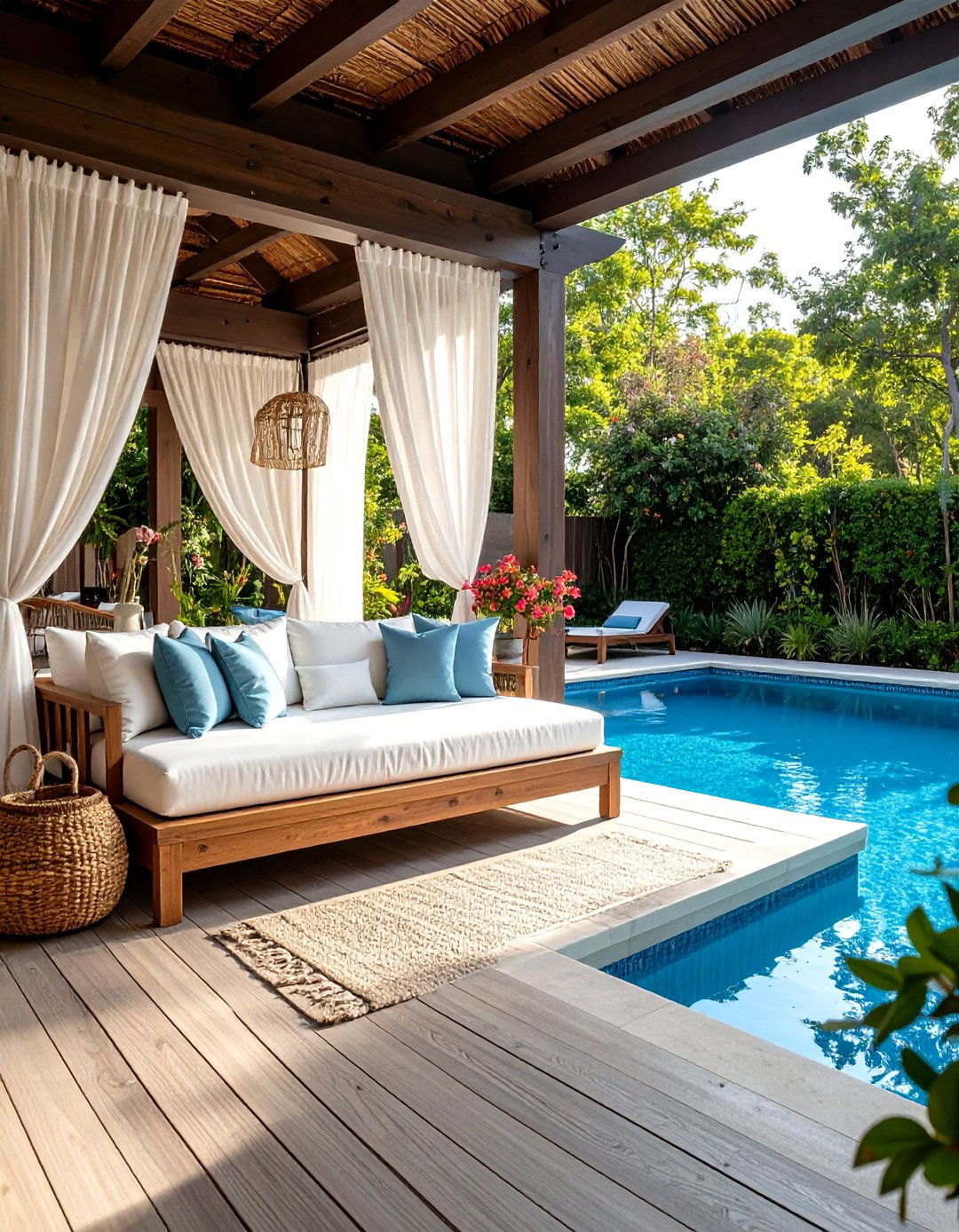 Poolside Cabana Lounge Room - 30 outdoor room ideas