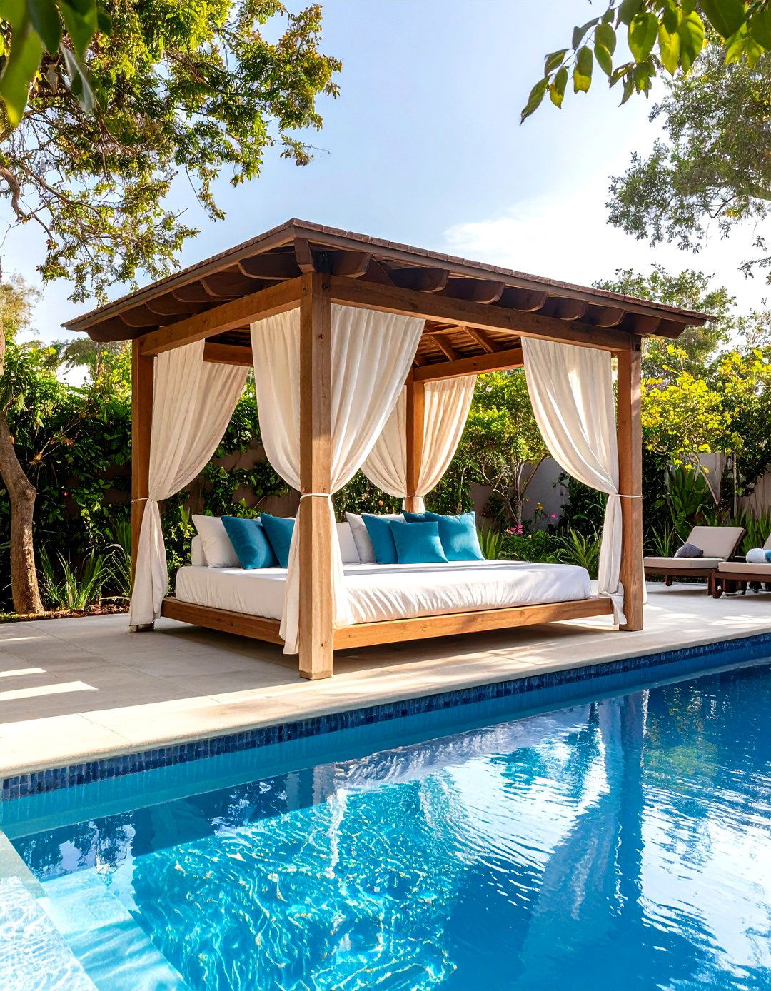 Poolside Cabana Retreat - 30 outdoor sitting area ideas