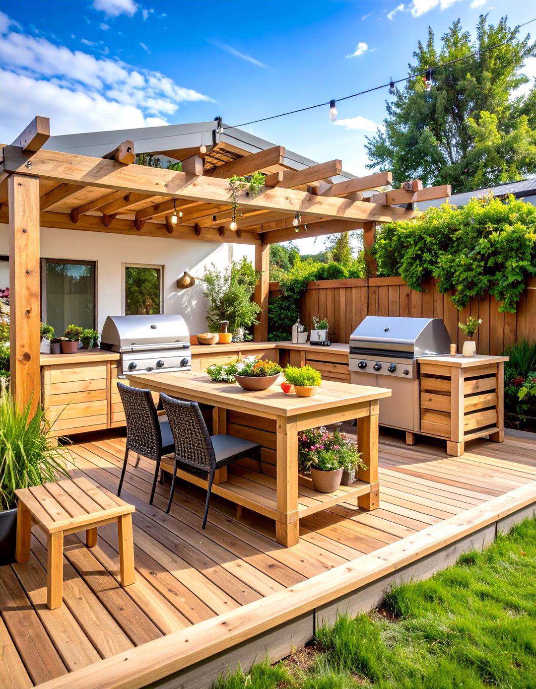 Poolside Pallet Deck - 30 pallet deck ideas