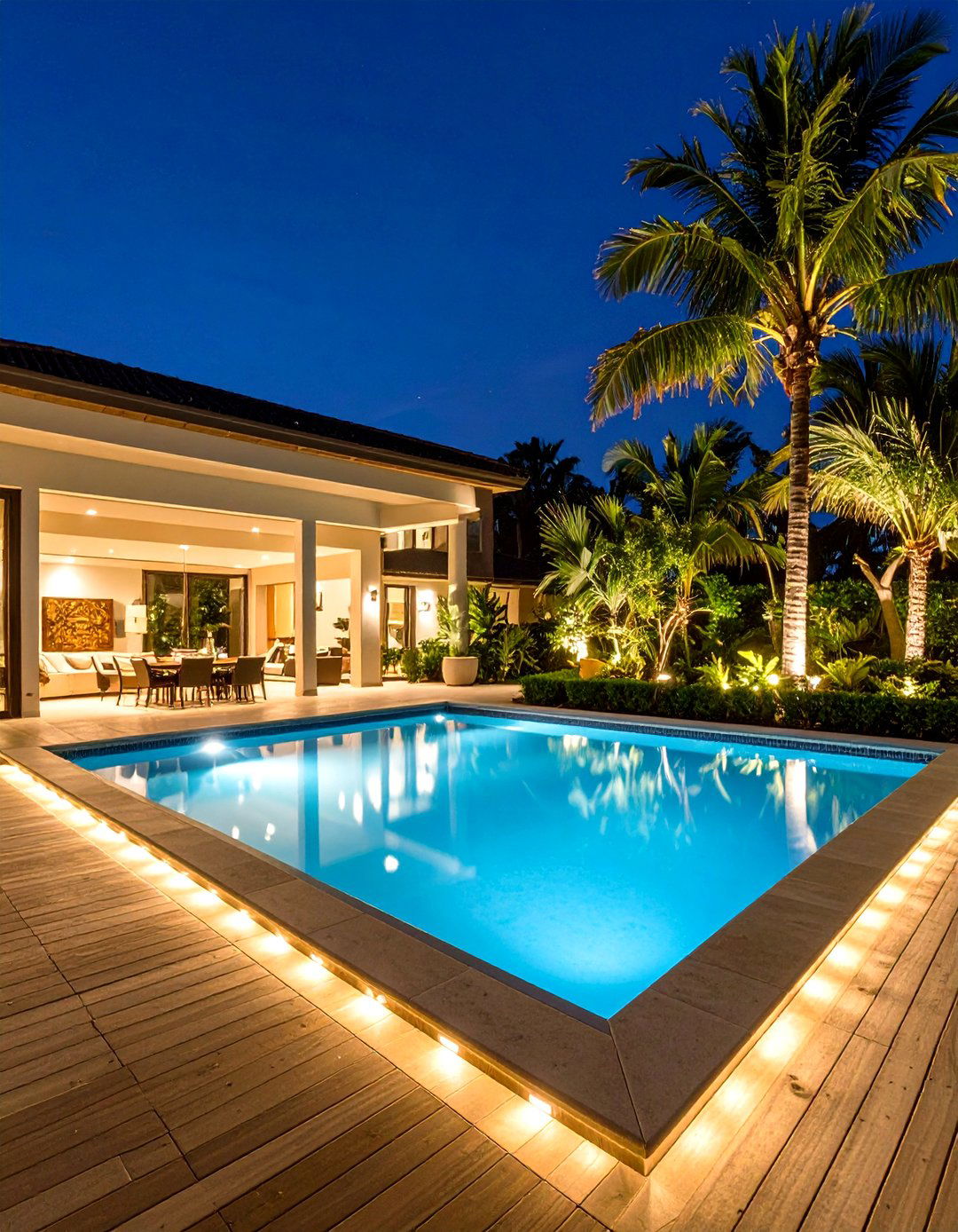Poolside Safety Lighting - 30 landscape lighting design ideas