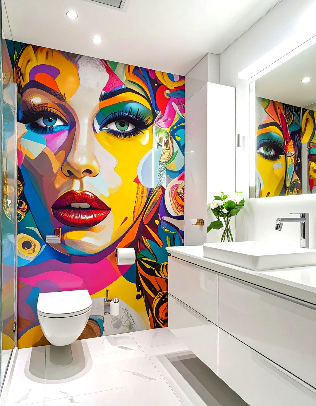 Pop Art Bathroom Statement - 30 bathroom art ideas