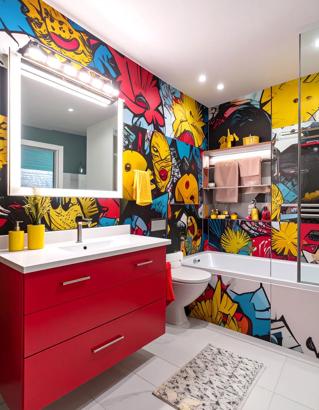 Pop Art Bathroom - 30 girls bathroom ideas