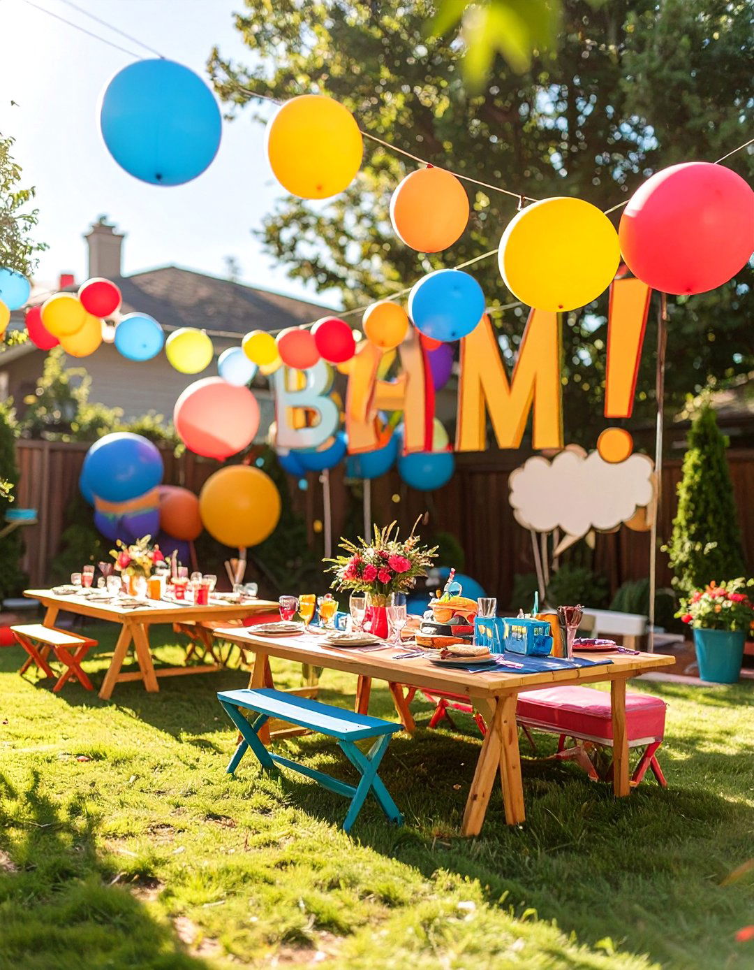 Pop Art Comic Book Party - 30 backyard sweet 16 party ideas at home