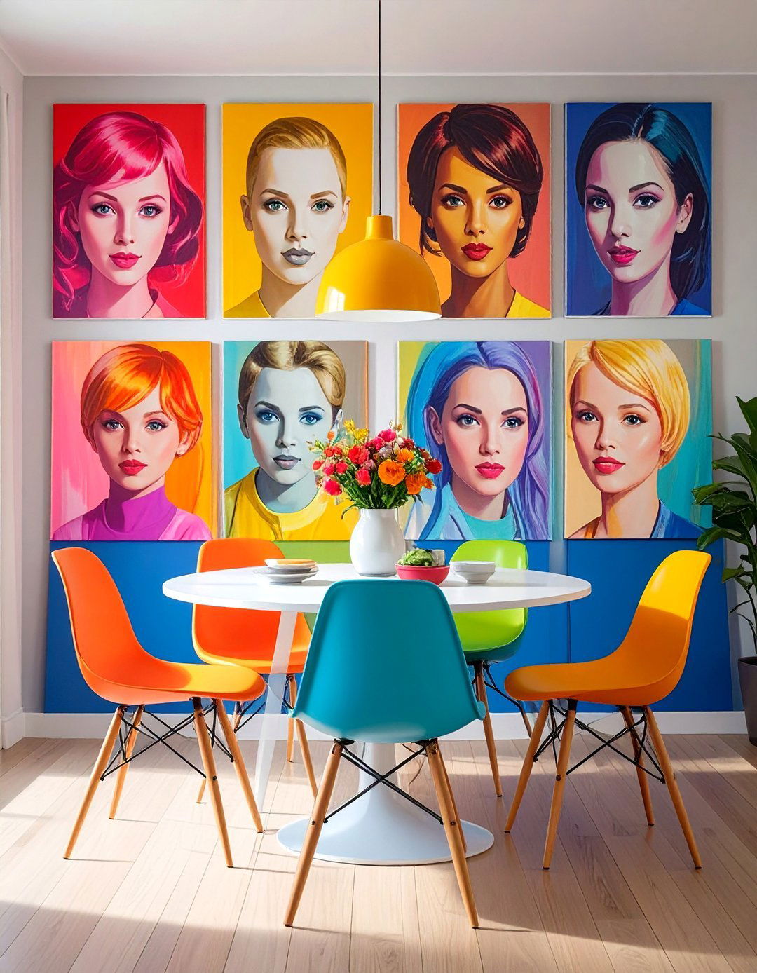 Pop Art Inspired AI Portraits - 30 ai wall art ideas