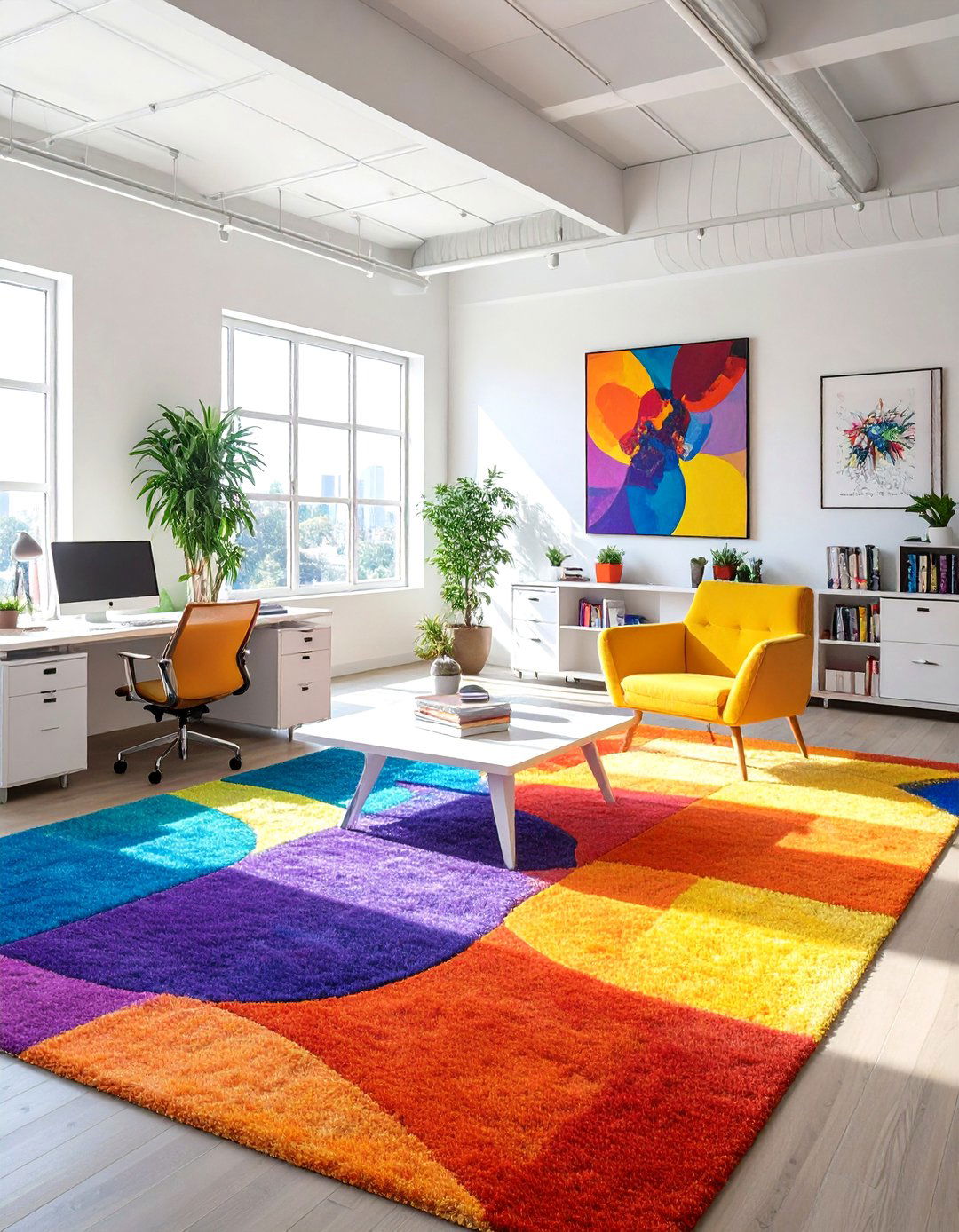 Pop Art Office Rug - 30 office rug ideas