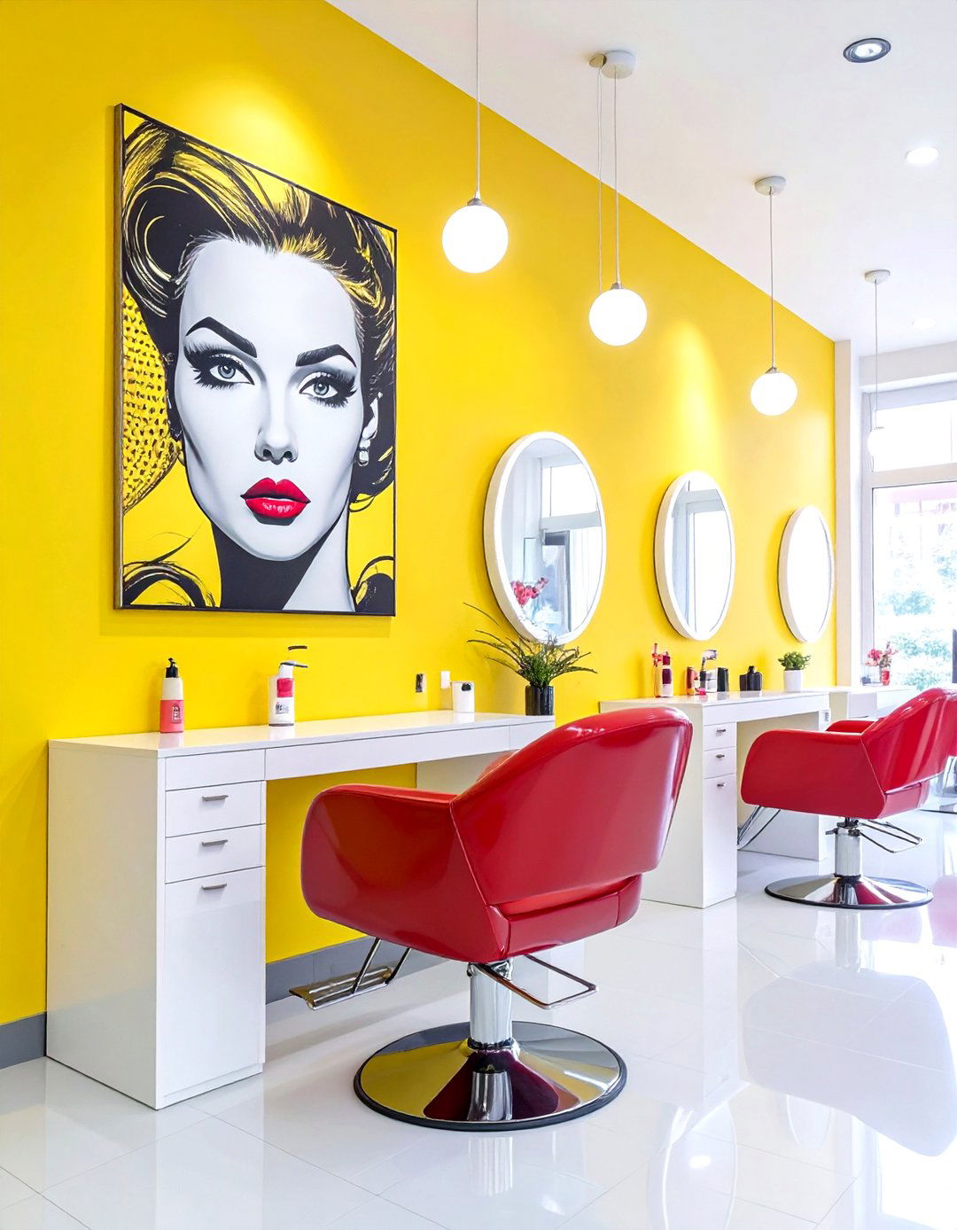 Pop Art Salon Energy - 30 low budget beauty salon interior design ideas