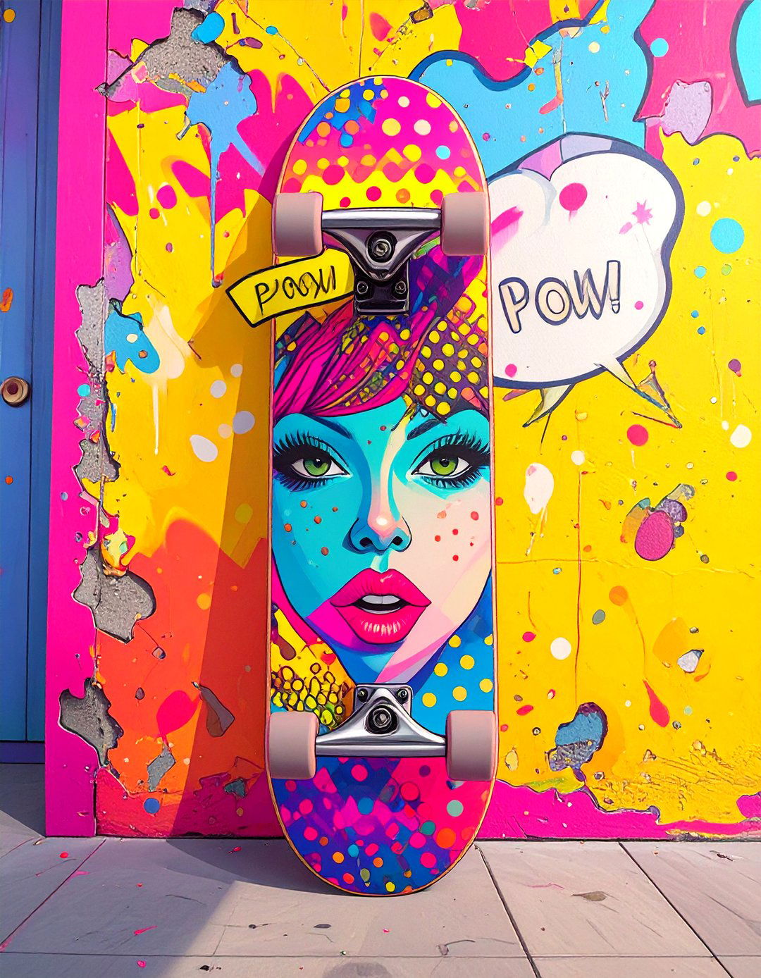 Pop Art Skateboard Deck Design - 30 skateboard deck designs