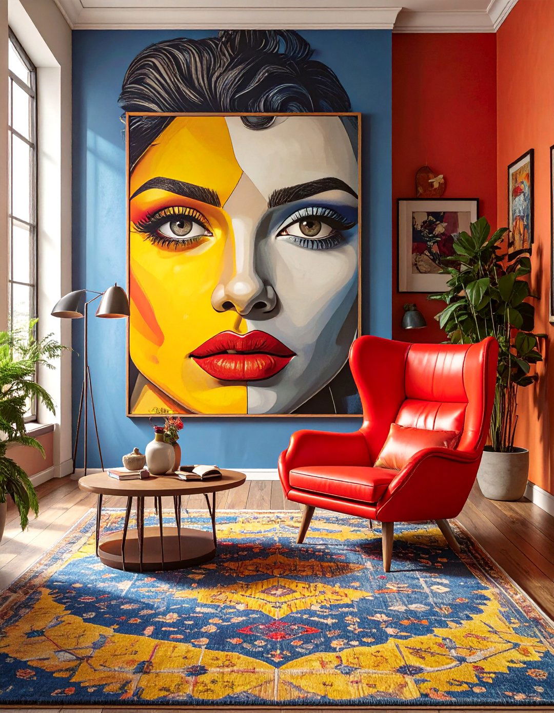 Pop Art Vibrant Living Space - 30 apartment interior design ideas