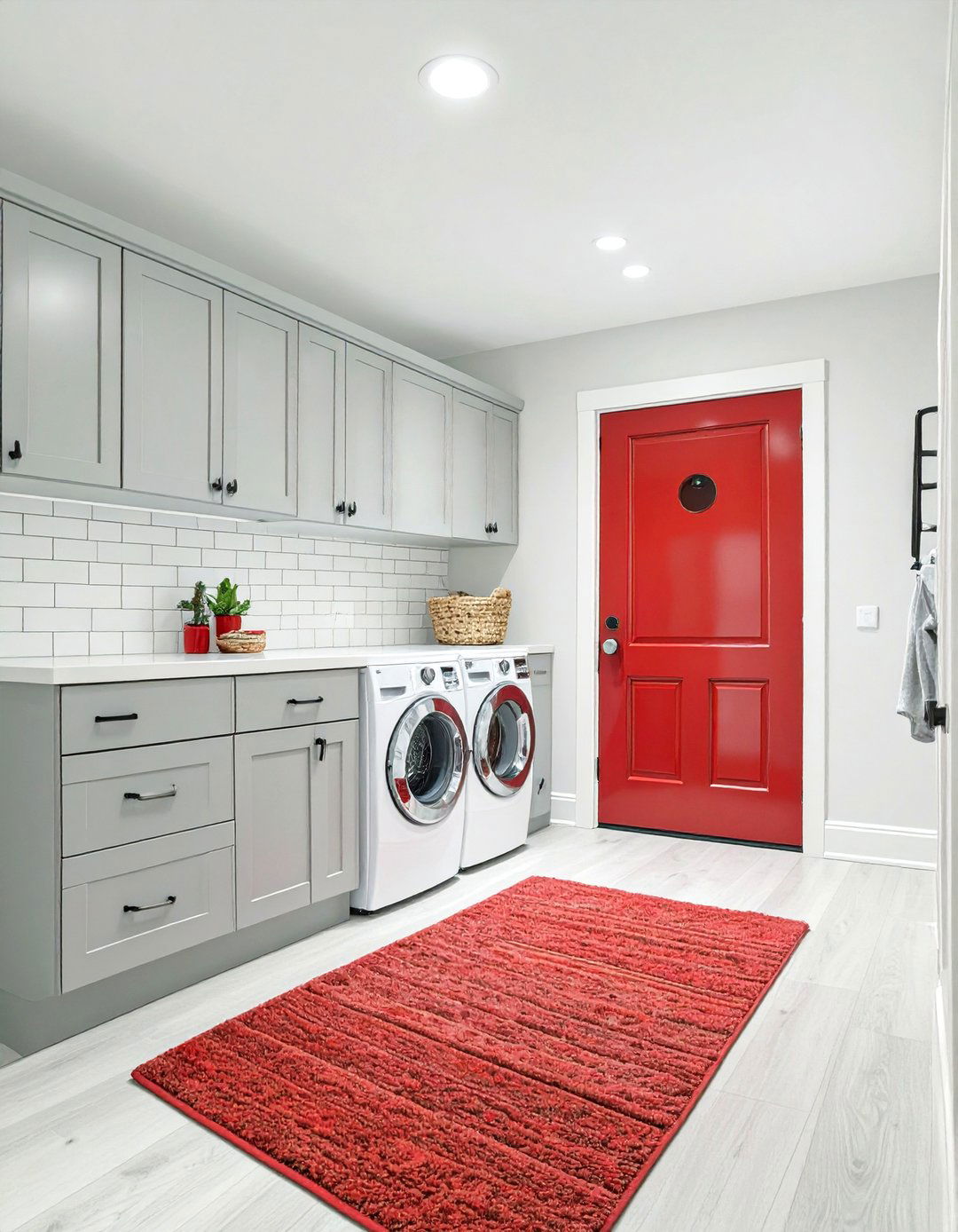 Pop of Color Laundry Room - 30 ai laundry room design ideas