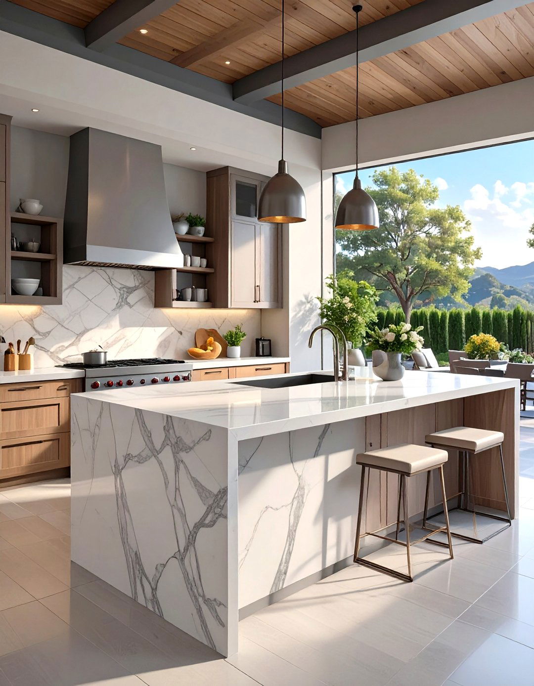 Porcelain Slab Outdoor Kitchen Countertops - 30 outdoor kitchen countertop ideas