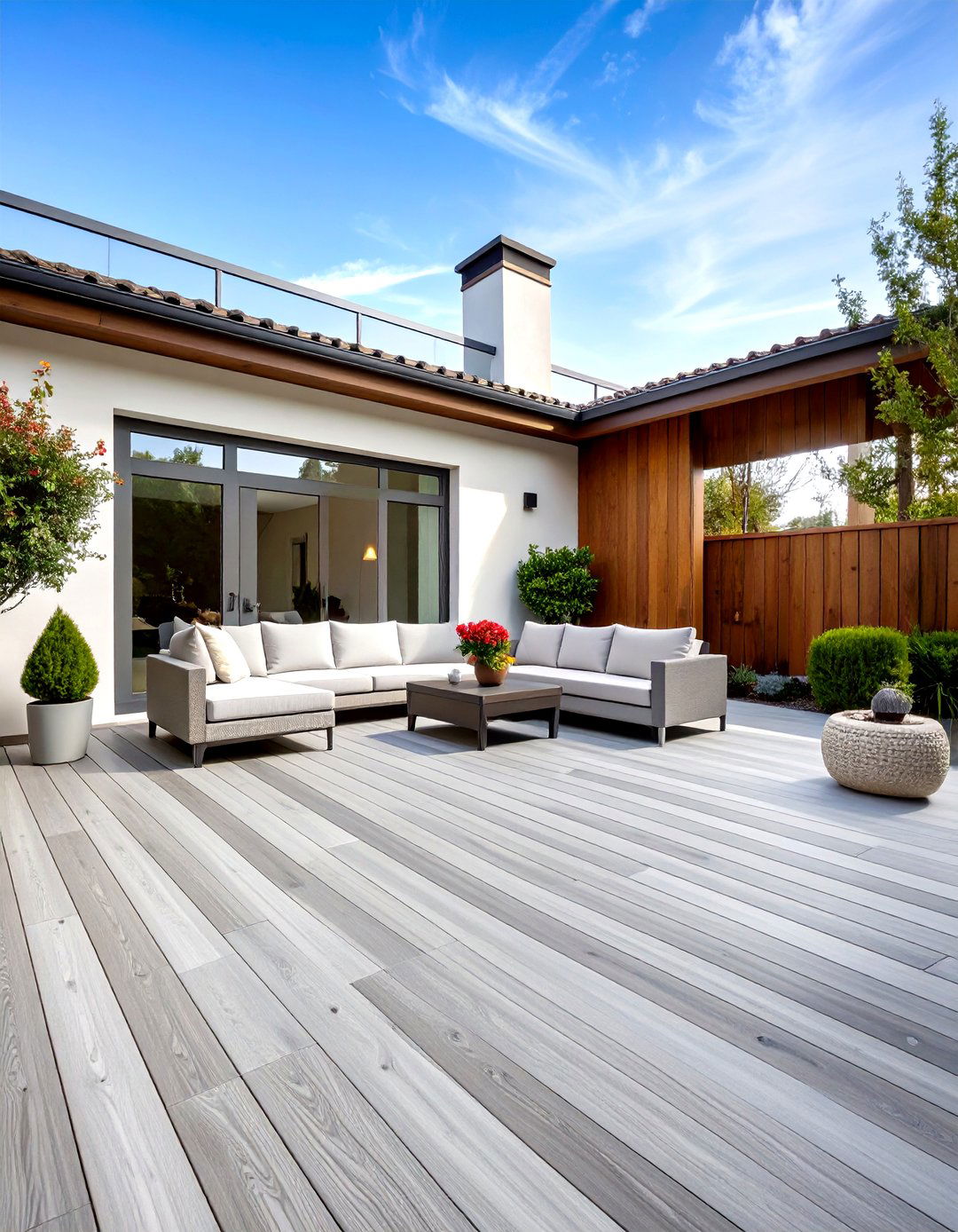 Porcelain Wood Look Patio Tile - 30 patio tile ideas