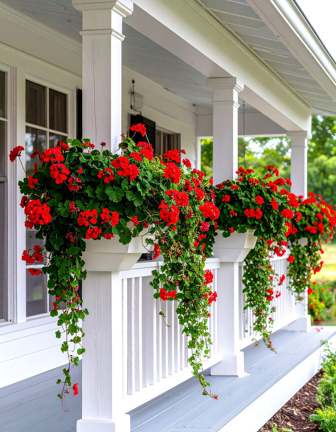 Porch Columns with Flower Boxes - 30 front porch column ideas