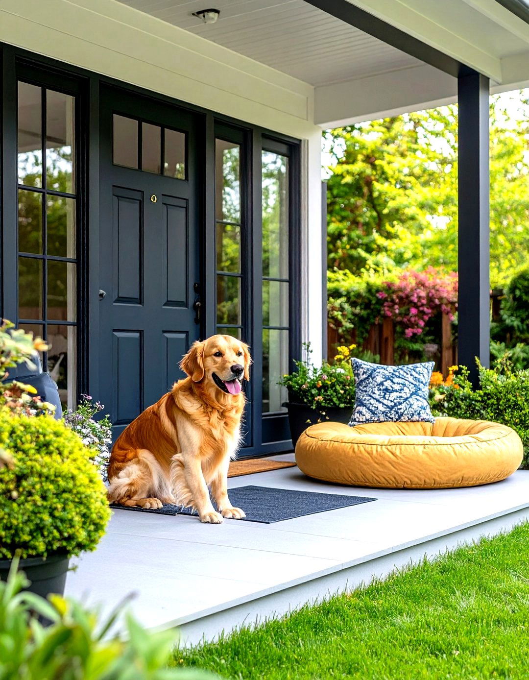Porch Enclosure with a Doggy Door and Pet Area - 30 porch enclosure ideas